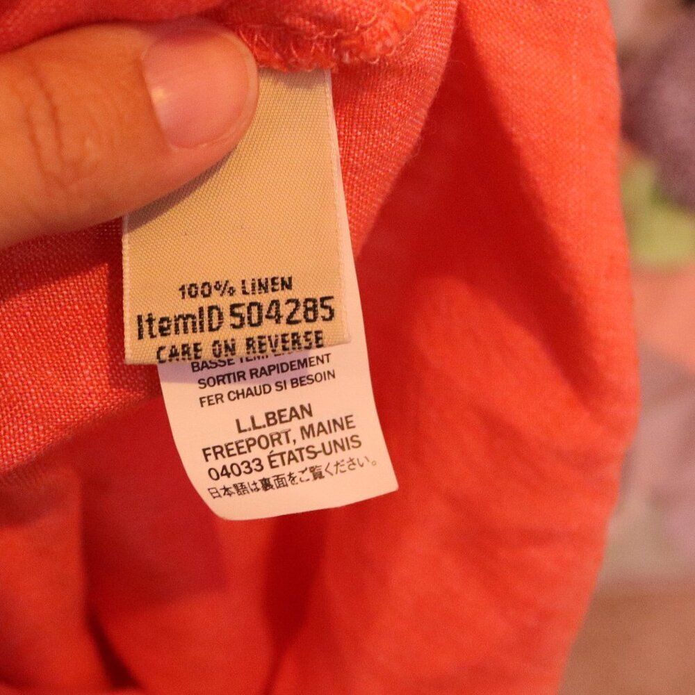 LL Bean | Vintage Linen Tunic Top Large - Picture 6 of 7